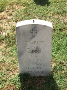Arlington Cemetery headstone for Col. Charles D. Madden.