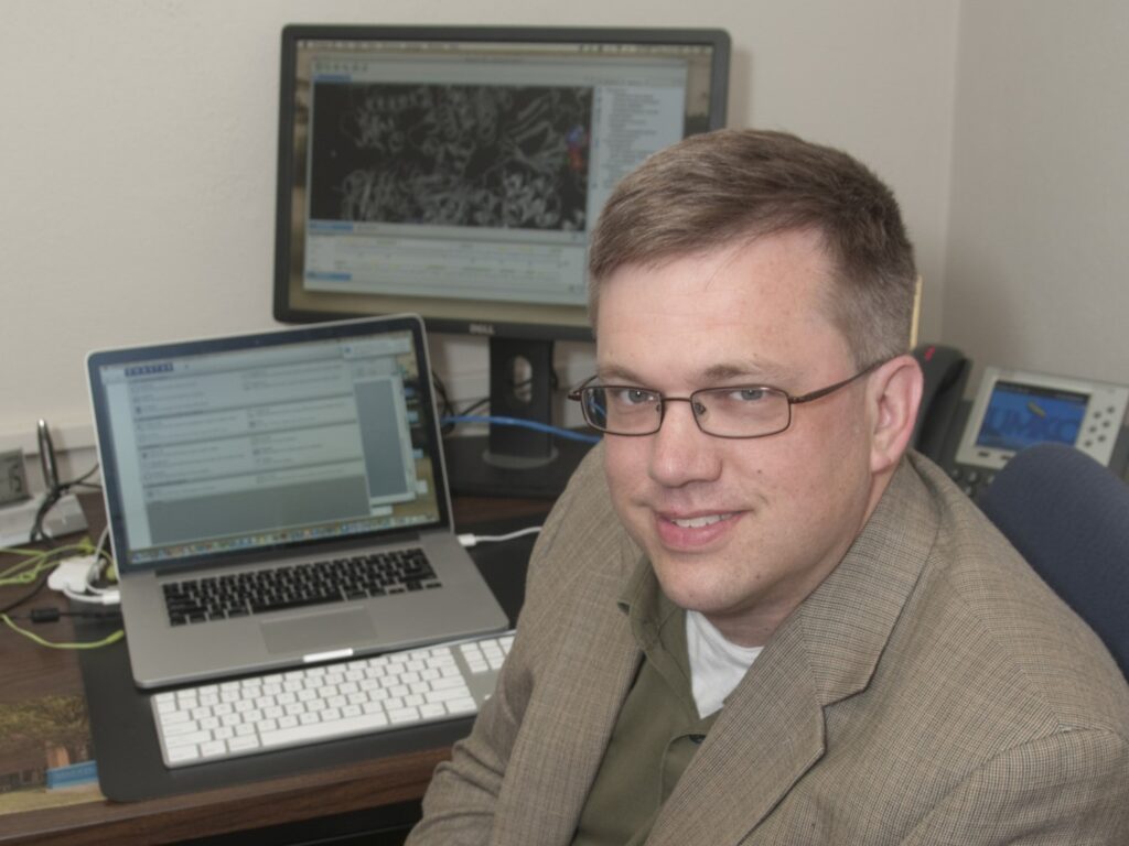 Mark Hoffman, PhD at his desk.