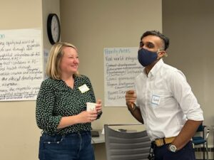 Lindsey Jarrett leading a workshop.