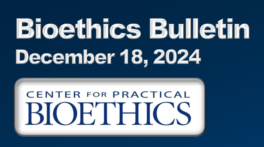 The Bioethics Bulletin Header.