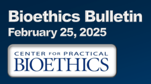 The Bioethics Bulletin e-newsletter header.